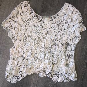 Knitted short sleeve top